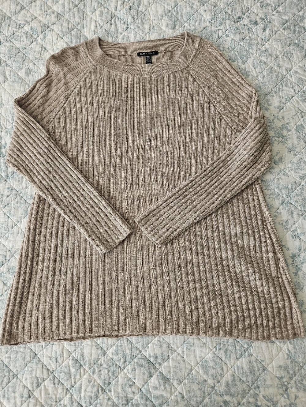 Eileen Fisher Heather Oat Merino Wool Sweater Size XS NWOT